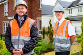 Barratt Developments East Scotland site managers Shaun Quinn in Rosewell, left, and Barrie Mitchell in West Craigs, Edinburgh.