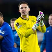 Jack Butland in action for Rangers against Real Betis
