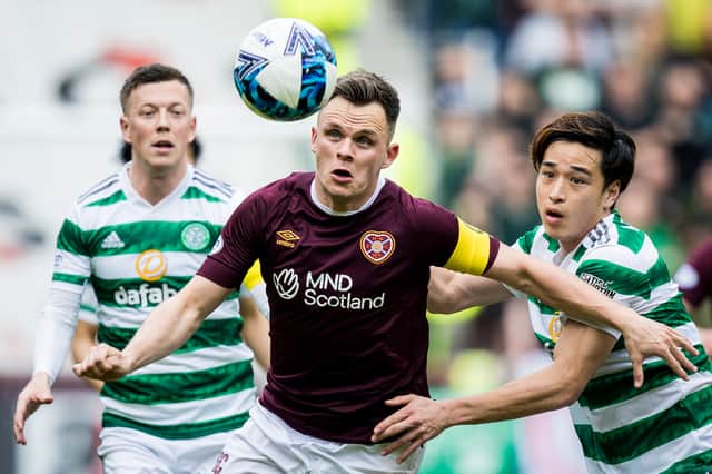 Hearts captain Lawrence Shankland will be an important figure against Celtic.
