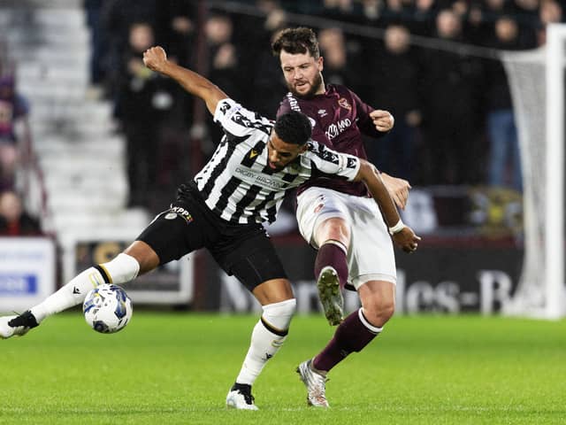 Craig Halkett played a key role in a back three on Saturday as Hearts beat St Mirren 2-0 at Tynecastle (Pic: SNS)