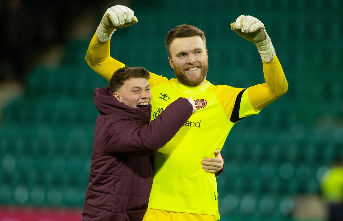 Hearts keeper Zander Clark claiming a beer and an assist after hours of homework  before beating Hibs