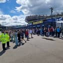 There were large queues outside Murrayfield Stadium on Thursday afternoon as fans waited to get their hands on Taylor Swift tour merchandise ahead of her shows on Friday, Saturday and Sunday.