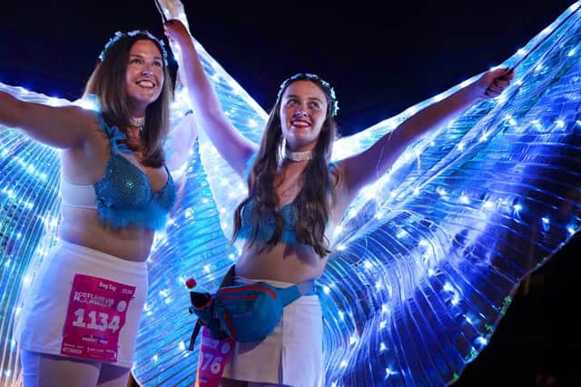 Hundreds of women and men wearing brightly decorated bras will be walking a half or full marathon overnight through the streets of Edinburgh overnight September 7/8.