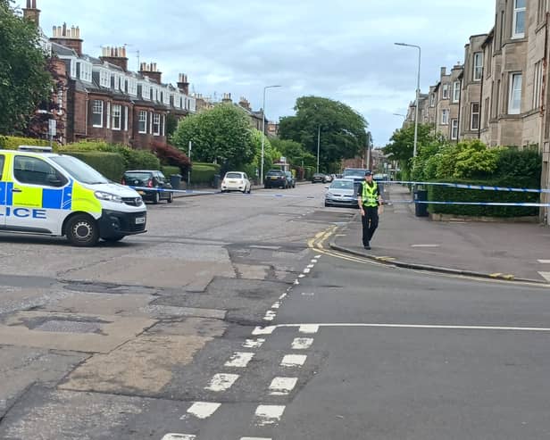 Comely Bank Road has been closed by police between Fettes Avenue and East Fettes Avenue.